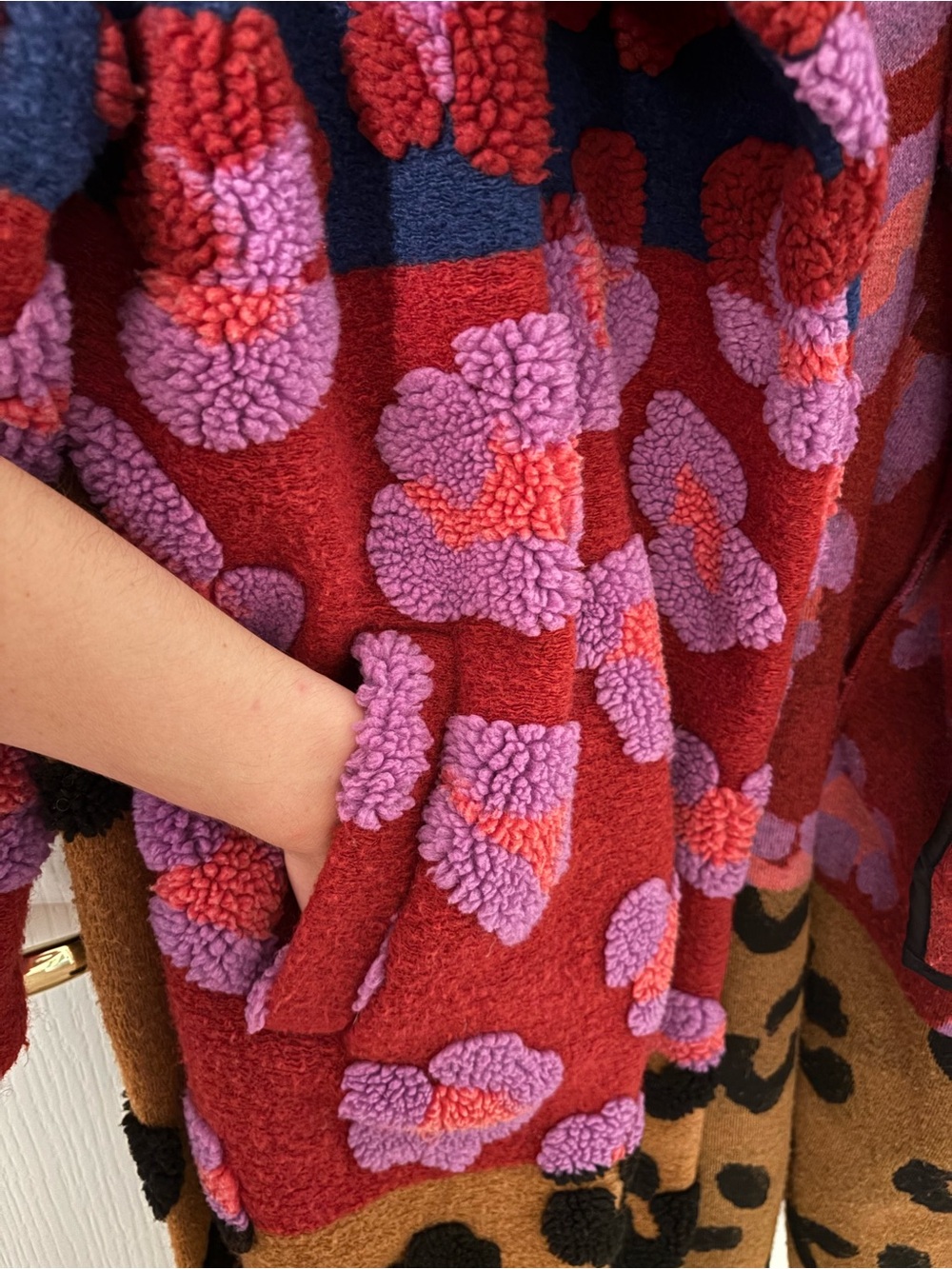 Farm Rio Teddy Coat size medium - Picture 9 of 11